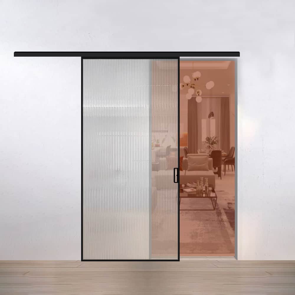 Cửa lùa nhôm slim 1 cánh không ray dưới