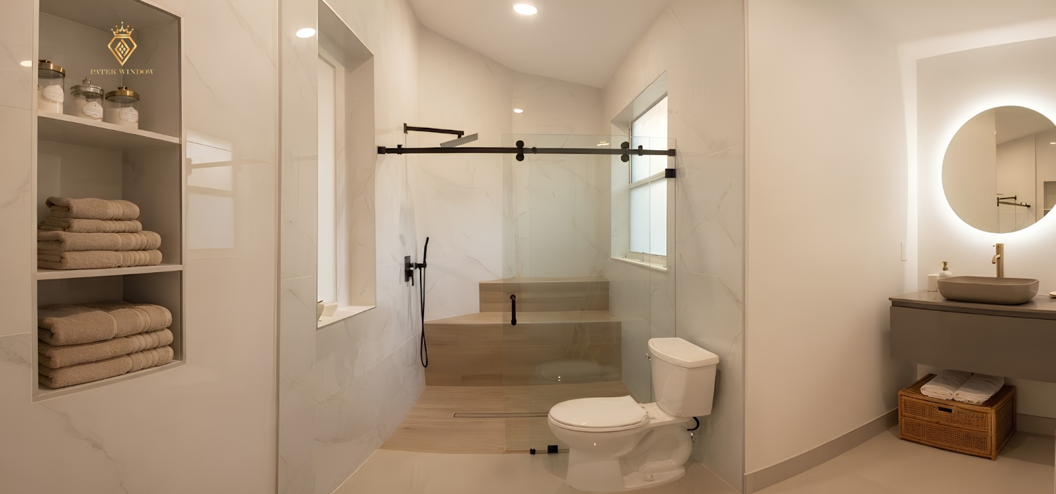Cabin phòng tắm kính mở lùa 10*30 màu đen