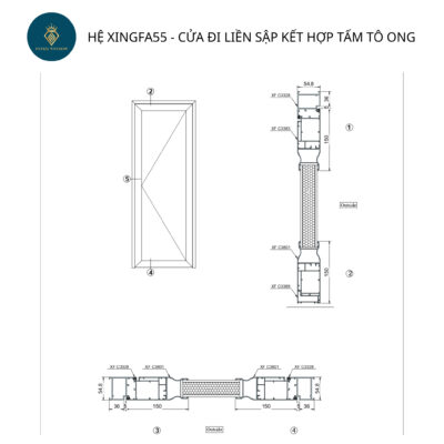 Nhôm hệ xingfa liên sập