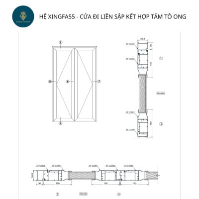 Nhôm hệ xingfa liên sập