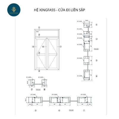Nhôm hệ xingfa liên sập