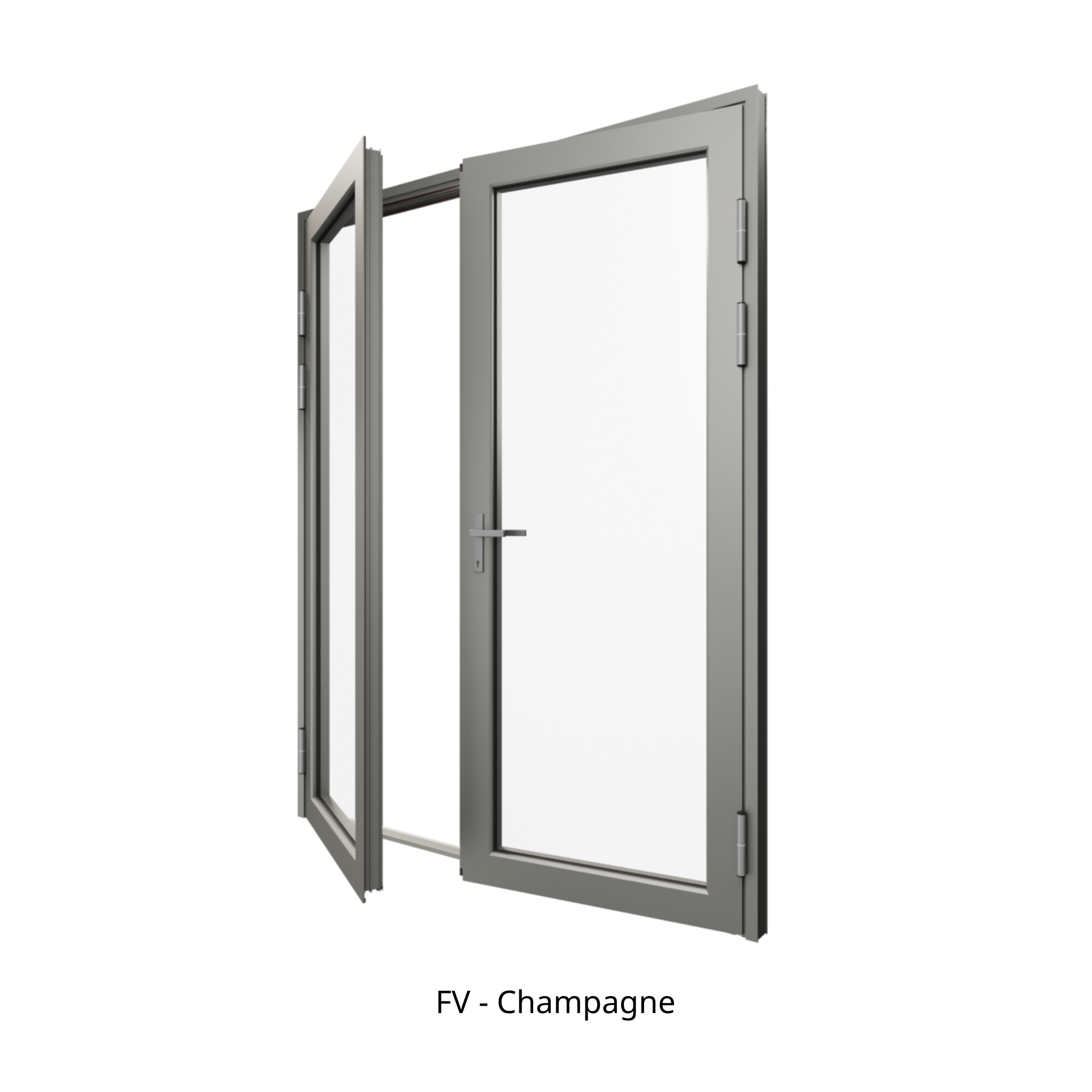 Cửa đi mở quay với hệ nhôm R70