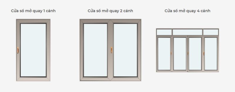 Cửa sổ R65 đa dạng kiểu dáng
