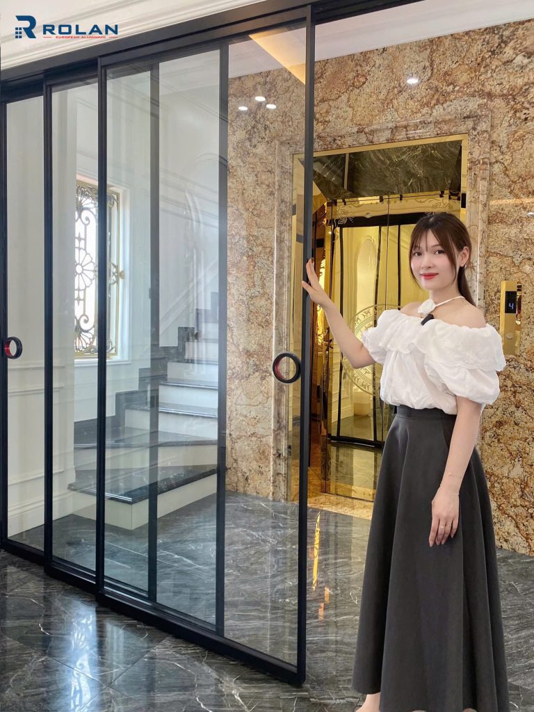 Cửa Slim Nội Thất Patek R-SL40 Mở Lùa, Mở Quay