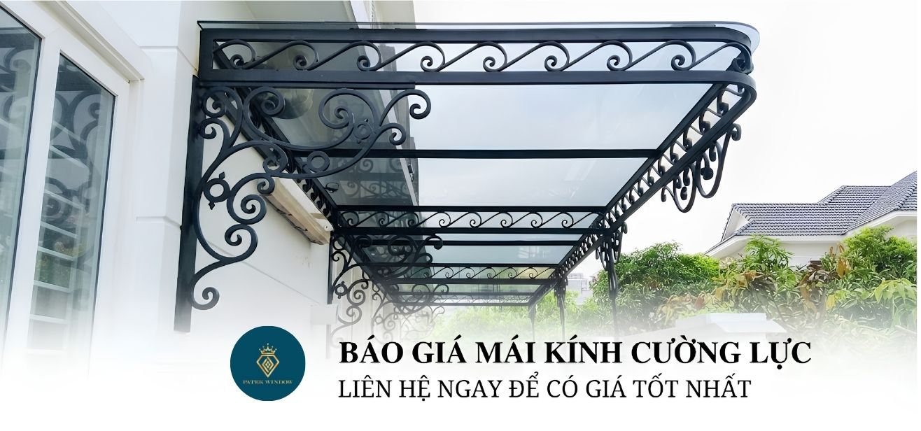 Báo giá mái kính cường lực